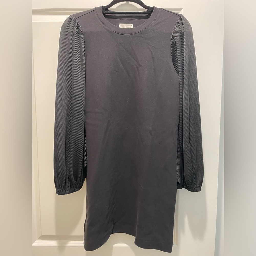 Lou & Grey Ponte Shift Dress with Pleated Balloon Sleeves - Size XS